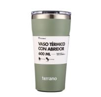 Vaso Térmico Terrano Con Destapador Verde 600 Ml