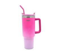 Vaso Térmico Trendy Con Tapa Y Sorbete Rosa 1.2 L