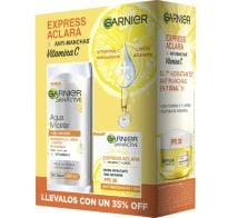 Pack Garnier Anti Manchas Crema Express Aclara Fps30 50 Ml + Agua Micelar 400 Ml