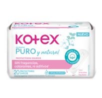 Toallitas Femeninas Kotex Ultra Flexible Puro Y Natural 20 Unidades