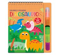 Libro Infantil Prh Colores 4 En 1 Y Stickers: Dinos