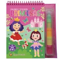 Libro Infantil Colores 4en1 Y Stickers: Princesa