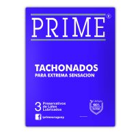 PRESERVATIVO PRIME TACHONADOS X3 UNIDADES.