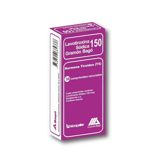 Levotiroxina 150 Mcg 30 Comprimidos