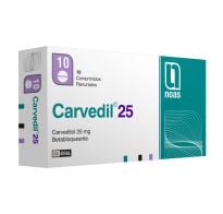 Carvedil 25 Mg 10 Comprimidos