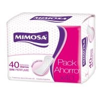 PROTECTORES DIARIOS MIMOSA TRIPLEGADO 40 UNIDADES