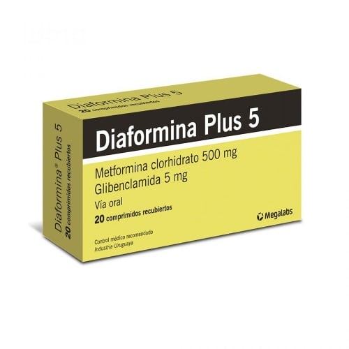 DIAFORMINA PLUS 5 MG 20 COMPRIMIDOS