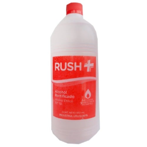 ALCOHOL RECTIFICADO RUSH 70% 950 ML.