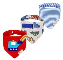 Set Babero Bandana Akas Varón 3 Unidades