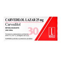 Carvedilol 25 Mg 30 Comprimidos