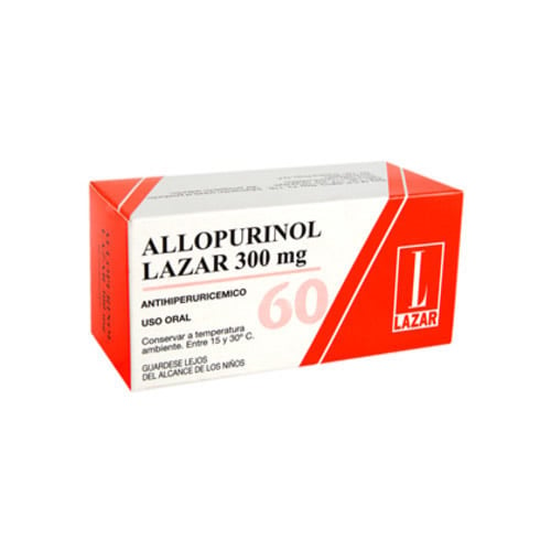 Allopurinol 300 Mg 60 Comprimidos Lazar