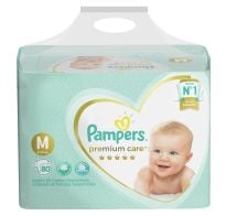 PAMPERS PAÑALES PREMIUM CARE BAG M X80