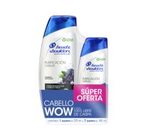 SHAMPOO HEAD & SHOULDERS PURIFICACIÓN CAPILAR 375ML + SHAMPOO 180ML