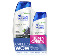 Shampoo Head & Shoulders Purificación Capilar 375 Ml + Shampoo 180 Ml