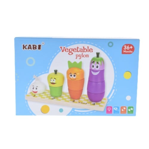 Juego De Madera Akas Kabi Encastre Verduras