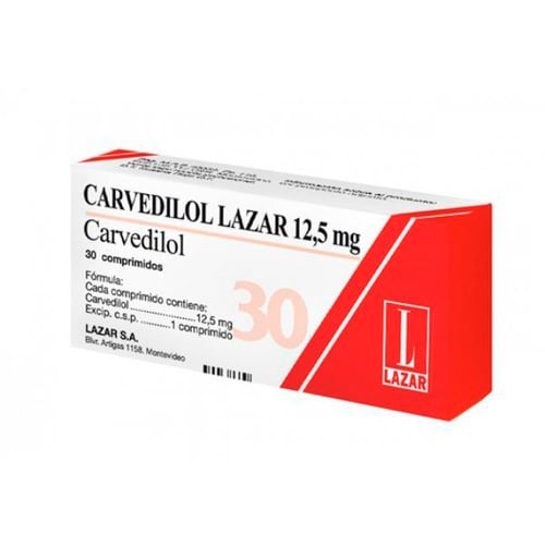 Carvedilol 12.5 Mg 30 Comprimidos