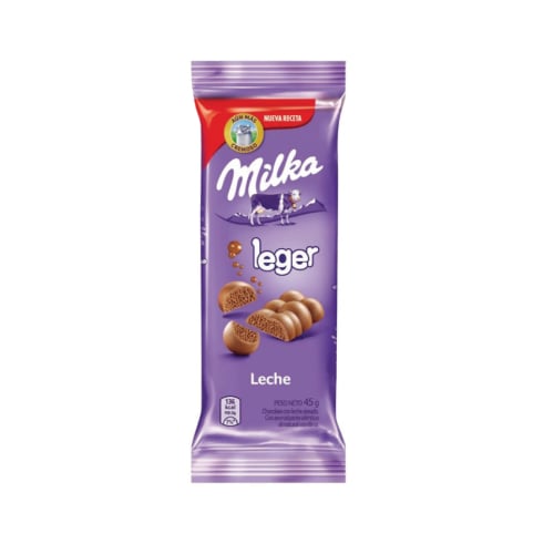 Tableta De Chocolate Mila Leger De Leche 45 G