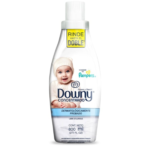 Suavizante De Ropa Líquido Downy Suave Y Gentil 800 Ml