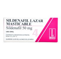 Sildenafil Lazar Masticable 50 Mg 4 Comprimidos