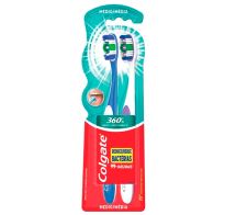 Cepillo De Dientes Colgate 360° Medio 2 Unidades