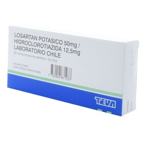 Losartan Potásico 50 Mg / Hidroclorotiazida 12.5 Mg 30 Comprimidos