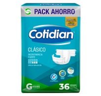 Pañales Para Adultos Cotidian Clásico G 36 Unidades