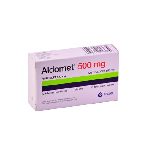 Aldomet 500 Mg 30 Comprimidos