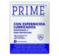 PRESERVATIVO PRIME CON ESPERMICIDA X8 UNIDADES.