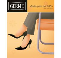 Medias Germe De Lycra Con Puntera 3/4 Color Negro Talle único