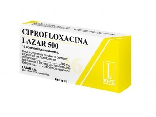 Ciprofloxacina 500 Mg 16 Comprimidos