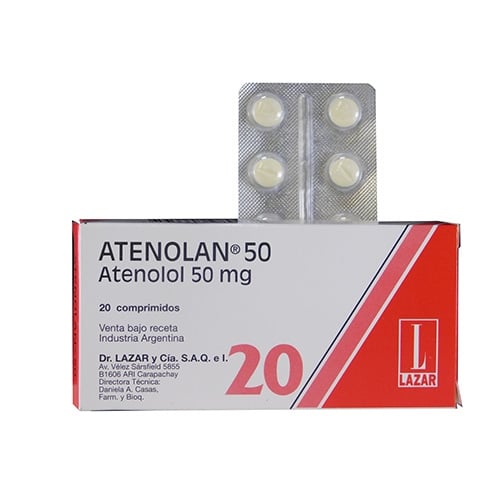 Atenolan 50 Mg 20 Comprimidos