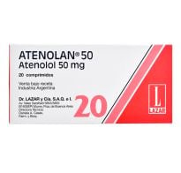 Atenolan 50 Mg 20 Comprimidos