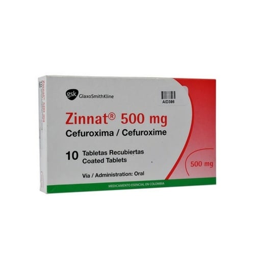 Zinnat 500 Mg 10 Comprimidos