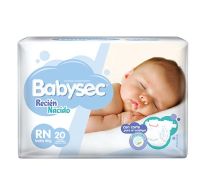 PAÑALES BABYSEC RECIEN NACIDO 20 UNIDADES