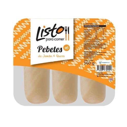 Pebetes De Jamón Y Queso 6 Unidades