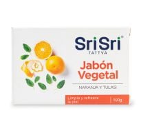 Jabón En Barra Vegetal Sri Sri Con Naranja Y Tulasi 100 G