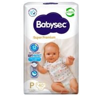 Pañales Babysec Super Premium P 40 Unidades