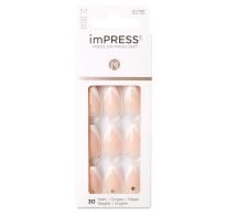 Uñas Postizas Adhesivas Kiss Impress So French 30 Piezas