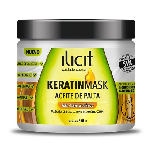 Mascarilla De Tratamiento De Keratina Ilicit Palta 350 Ml