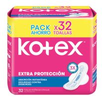 TOALLAS FEMENINAS KOTEX NORMAL CON ALAS X32 UNIDADES.