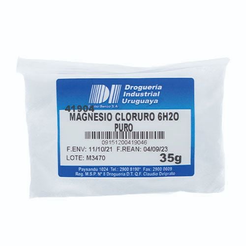 Cloruro De Magnesio Puro Diu 35 G