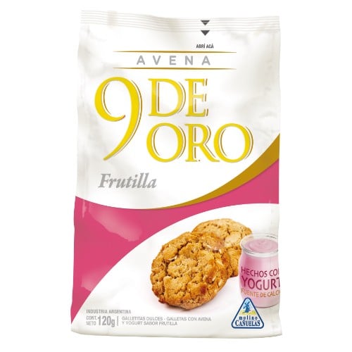 Galletas 9 De Oro Avena Y Yogurt Frutilla 140 G