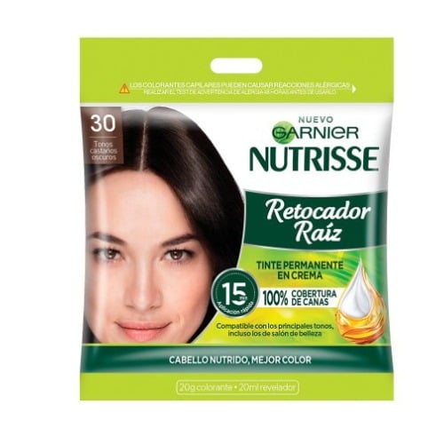 Retocador De Raíz Garnier Nutrisse N°30 Colorante 20 G + Revelador 20 Ml