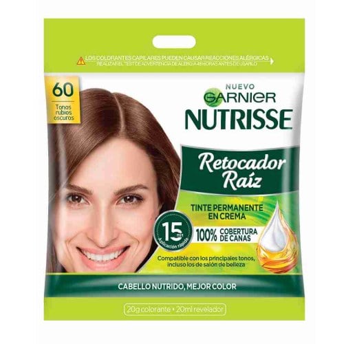 Retocador De Raíz Garnier Nutrisse N°60 Colorante 20 G + Revelador 20 Ml