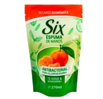 Repuesto De Jabón En Espuma Manos Six Té Verde 270 Ml