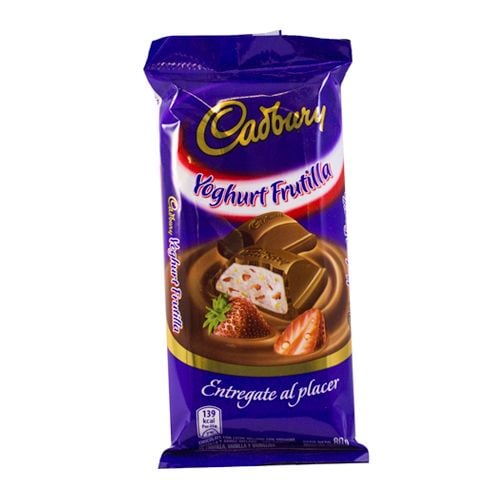 Tableta De Chocolate Cadbury Yoghurt Frutilla 80 G