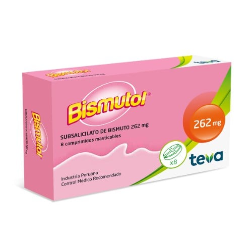 Bismutol Comprimidos 8 Masticables