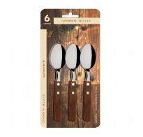 Set 6 Piezas Cucharas De Té Mango De Madera