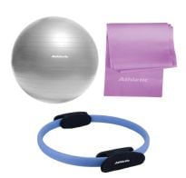 Combo Pilates Athletic Pelota 65cm + Anillo + Banda Elástica