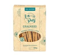 Galleta Cracker La Paz Mix De Semillas Sin Gluten 180 G